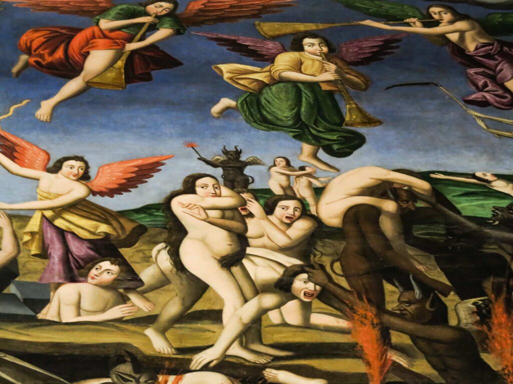 uncensored mural paintings inside Vank church of Iran