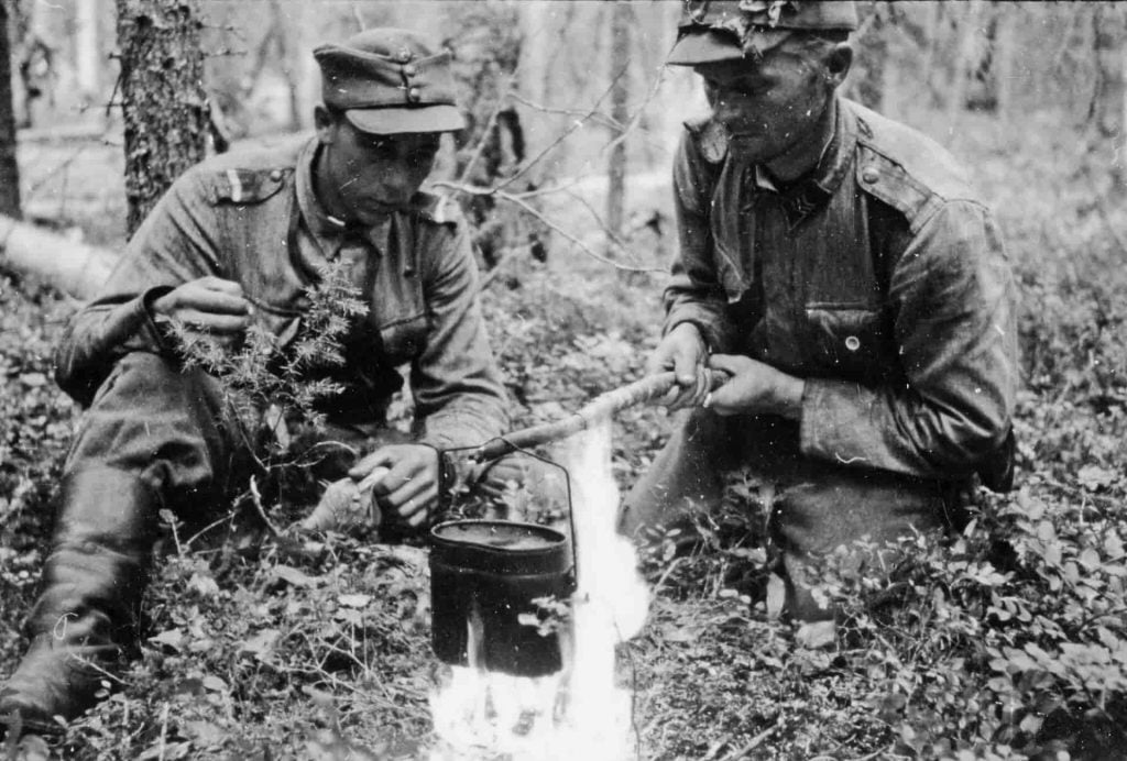 Finnish men making coffee