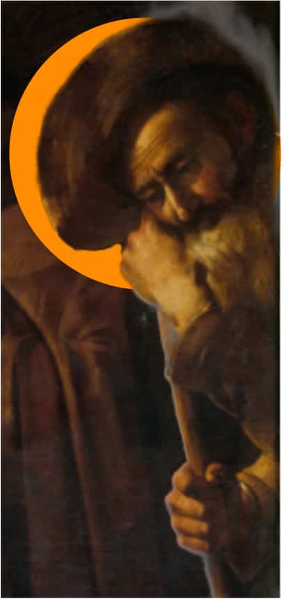 Fra Leone d’Assisi in Caravaggio’s Nativity with Saints Lorenzo and Francesco