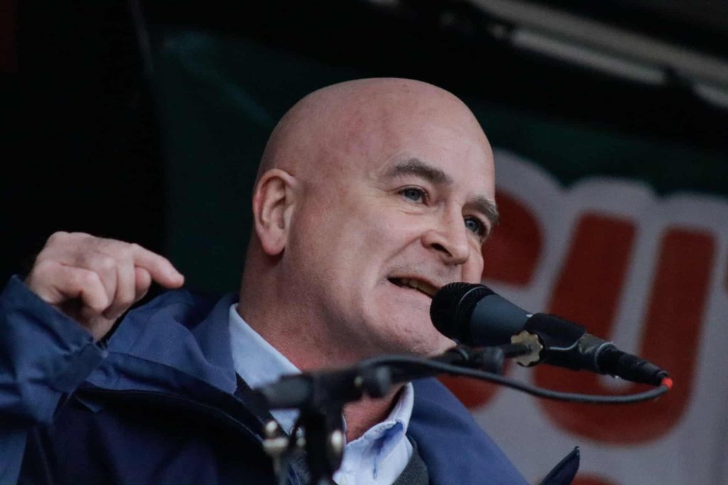 Mick Lynch in London