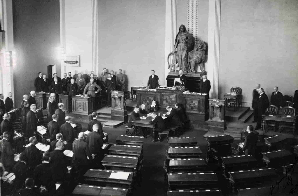 Finnish Parliament meeting