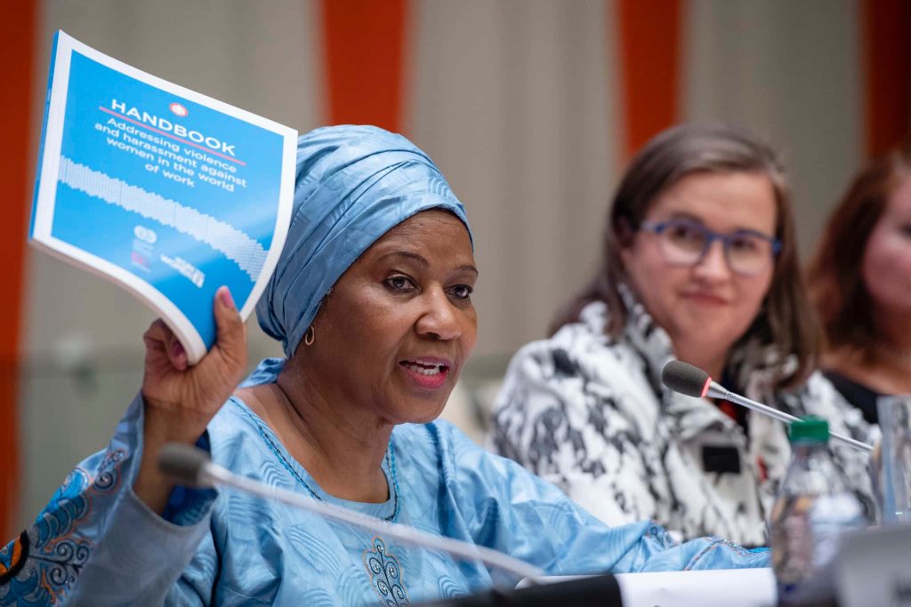 Purna Sen of UN Women. Background highlights peacekeeper misconduct allegations and the UN’s zero-tolerance policy. Critics question its efficacy. Image from UN Women on Flickr.