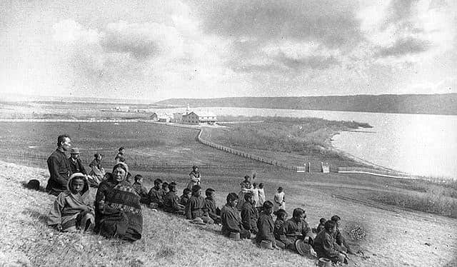 Gray Nuns at Fort Qu’Appelle Indian Industrial School in 1885
