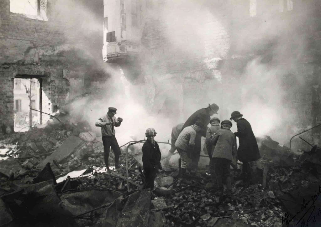 Turku in ruins during the Finnish civil war