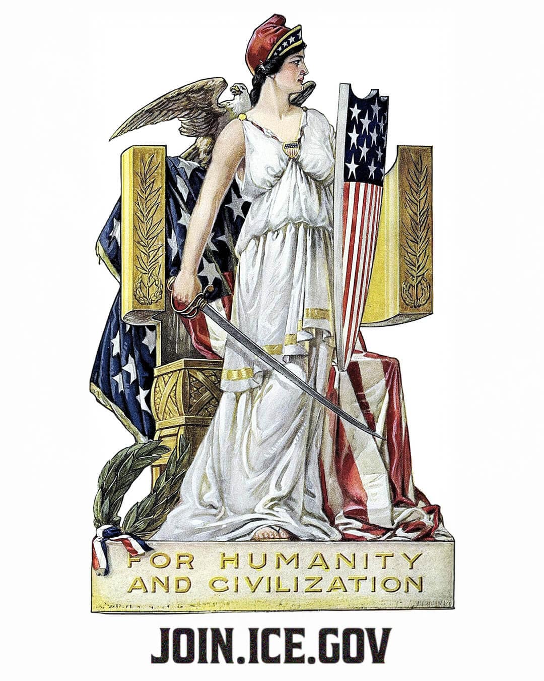 'For humanity and civilisation.' Photo: Homeland Security's Twitter account @DHSgov